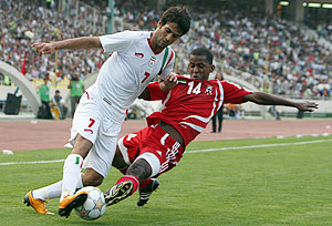 Group 5 Asian World Cup qualifying football match at Tehran's Azadi stadium on June 2, 2008